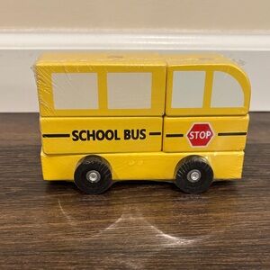 Target Bullseye Playground Wooden Yellow School Bus